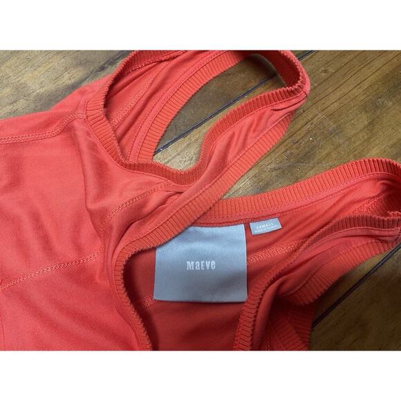 Maeve Anthropologie Burnt Orange High Empire Waist Abroad Godet Dress XS - Picture 7 of 11